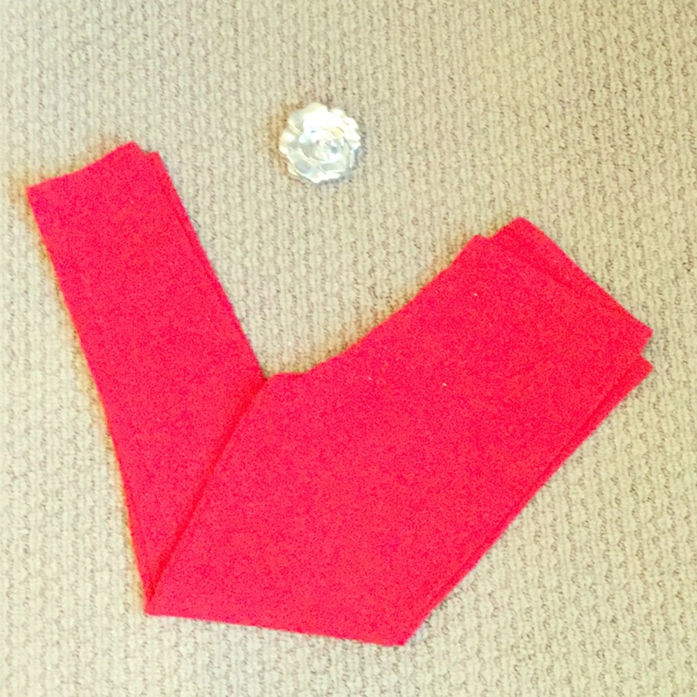 Red sparkly leggings